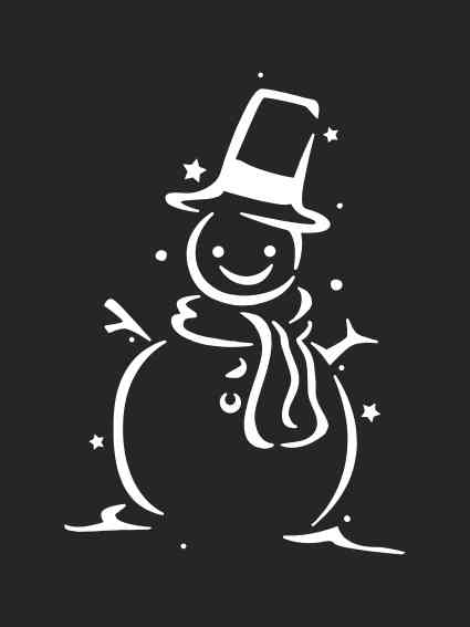 Новогодний трафарет 8